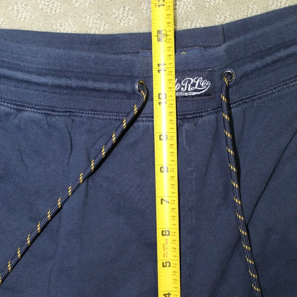 Polo Ralph Lauren Men's Size M 100% Cotton Blue Drawstring Pajama Jogger Pants